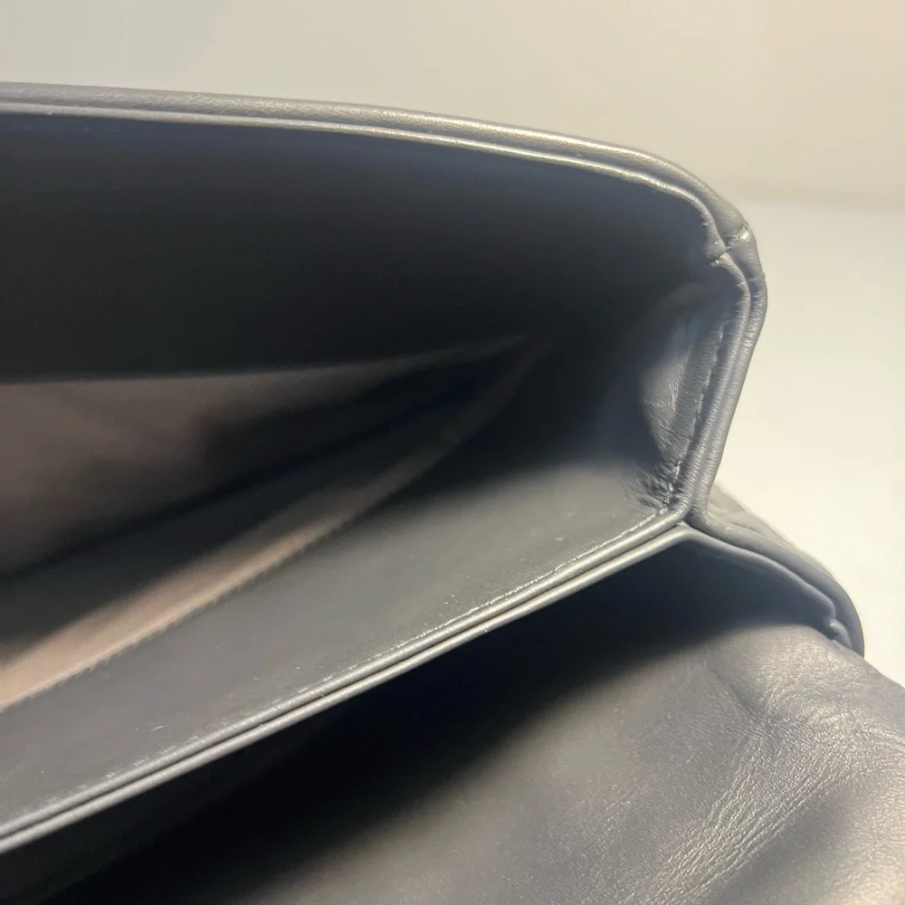 Bottega Veneta Briefcase Intrecciato Envelope Dark Gray leather business bag